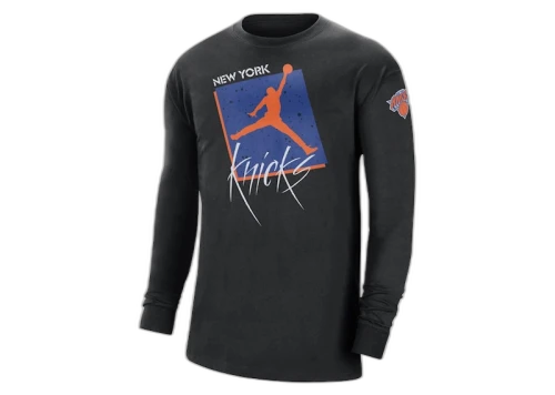 Jordan NBA New York Knicks Courtside Statement Loose Fit T-shirt Black
