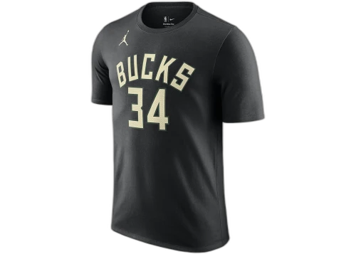 Jordan NBA Milwaukee Bucks Giannis Antetokounpo T-shirt Black/Sail