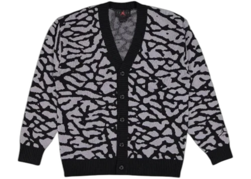 Jordan Flight Heritage Cardigan Sweater Grey