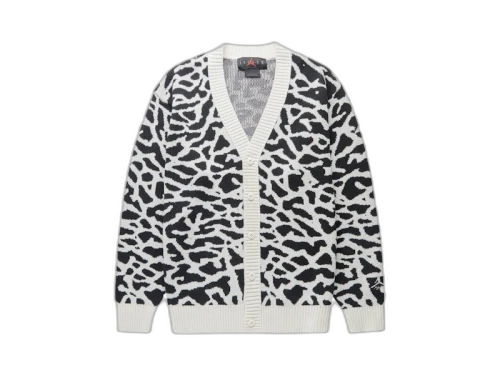 Jordan Flight Heritage Cardigan Sweater White/Black