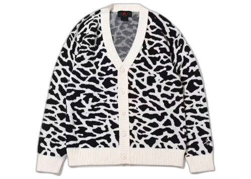 Jordan Fight Heritage Knit Cardigan (Asia Sizing) White Cement Grey