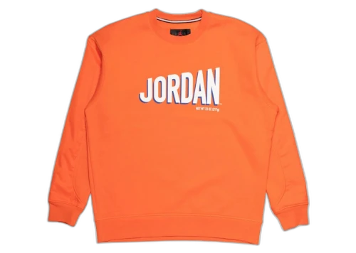 Jordan Flight MVP Graphic Fleece Crewneck Sweatshirt Orange