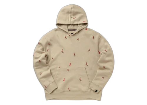 Jordan Essential Holiday Jumpman Fleece Pullover Hoodie Light Brown