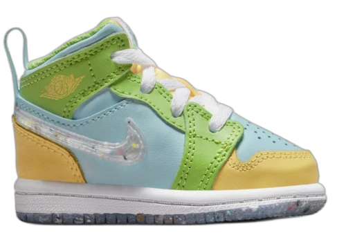 Jordan 1 Mid SE Glacier Ice Citron Pulse Action Green White (TD)