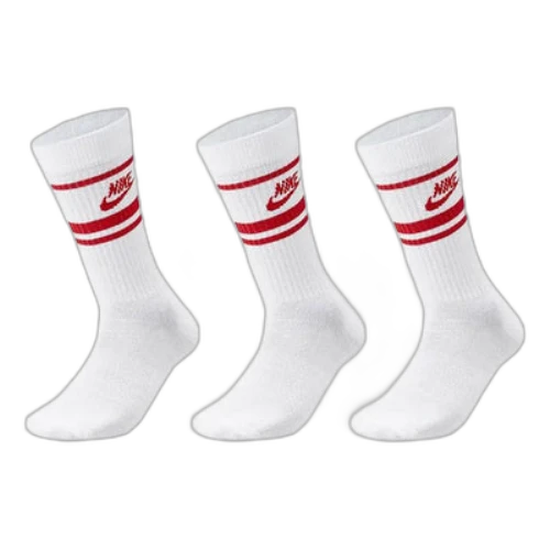 Nike Sportswear Dri-FIT Everyday Essential Crew Socks 'White Red'