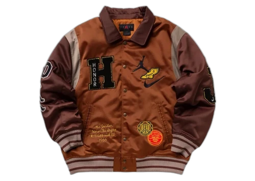 Jordan x Honor The Gift Westbrook Varsity Jacket Brown