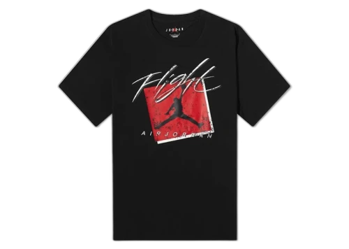 Jordan Boxed Flight Logo Graphic T-shirt Black/White/Red