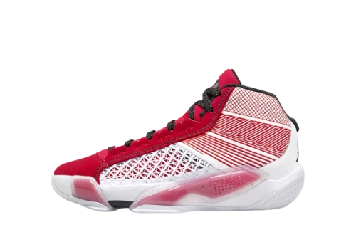 Jordan 38 White University Red Metallic Gold Black (GS)