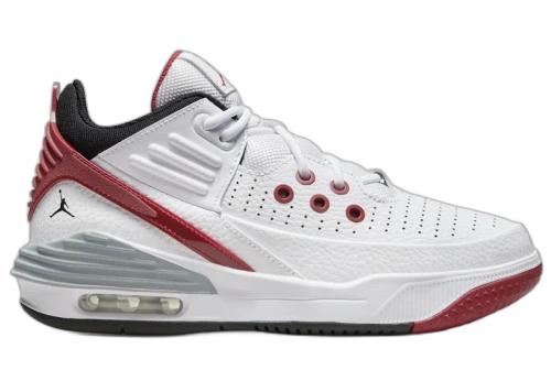 Jordan Max Aura 5 White Varsity Red Wolf Grey Black (GS)