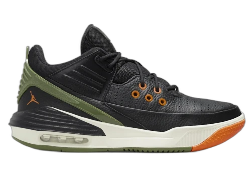 Jordan Max Aura 5 Black Bright Mandarin Sail Sky J Light Olive