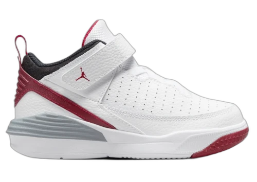 Jordan Max Aura 5 White Varsity Red Wolf Grey Black (PS)