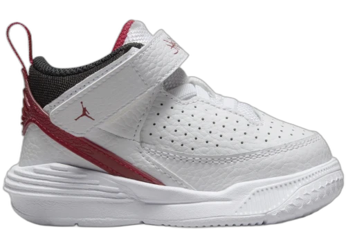 Jordan Max Aura 5 White Varsity Red Wolf Grey Black (TD)