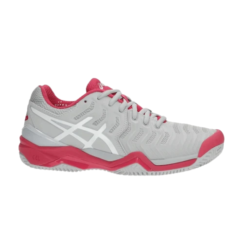 ASICS Gel-Resolution 7 Clay Glacier Grey White Rough Red (Women's)