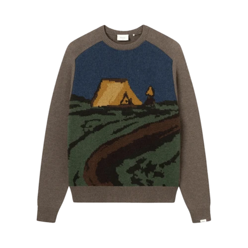 forét Camp Jacquard Knit 'Khaki'