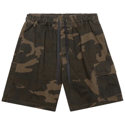 John Elliott Utlity Cargo Shorts 'Black Camo'