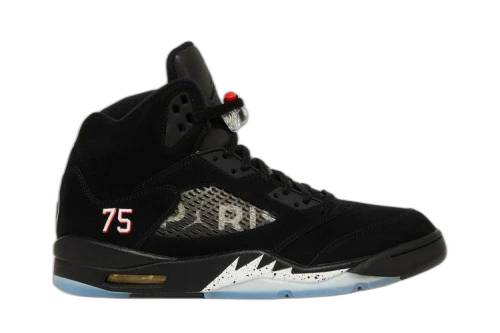 Paris Saint-Germain x Air Jordan 5 Retro 'Black' Sample