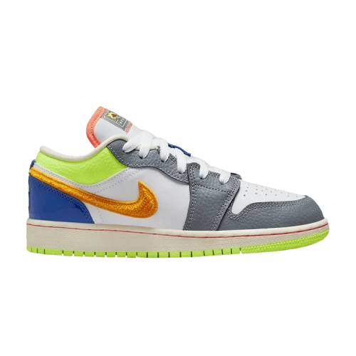 Jordan 1 Low White Coconut Milk Ghost Green Laser Orange (GS)