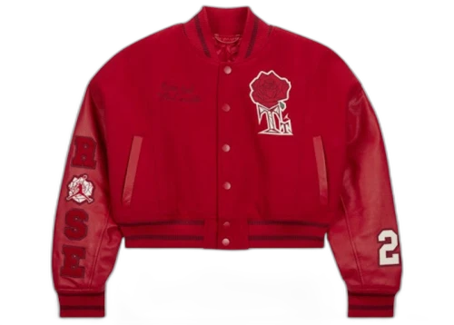 Jordan x Teyana Taylor Women's Varsity Jacket Gym Red/Sail/Team Red