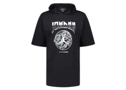 Jordan Sport Dri-Fit Hooded T-shirt Black/White/Grey