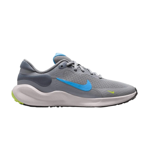 Nike Revolution 7 Cement Grey Light Carbon Volt University Blue (GS)