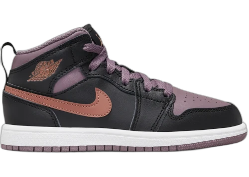 Jordan 1 Mid SE Black Sky J Mauve White Sky J Orange (PS)