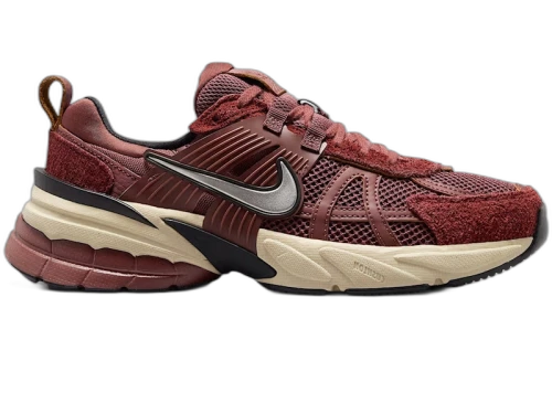 Nike V2K Run Dark Team Red Mtlc Platinum Night Maroon (Women's)