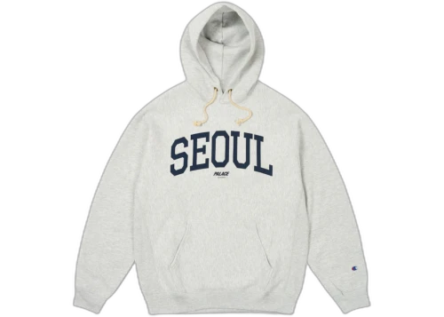 Palace x Champion Shop Seoul Hood Grey Marl