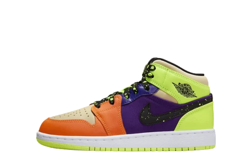 Jordan 1 Mid SE Volt Vivid Orange (GS)