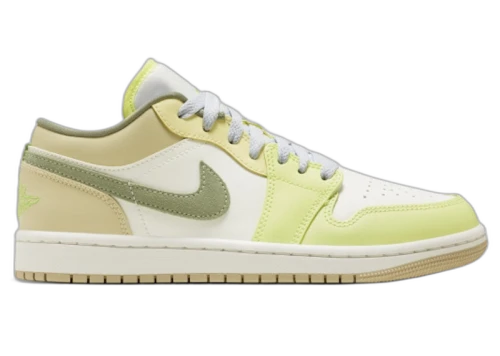 Jordan 1 Low Sail White Oil Green (Women's)