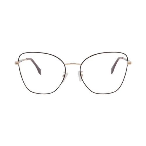 Fendi Cat Eye Eyeglasses Gold Gold Transparent (FE50007U-56-028)