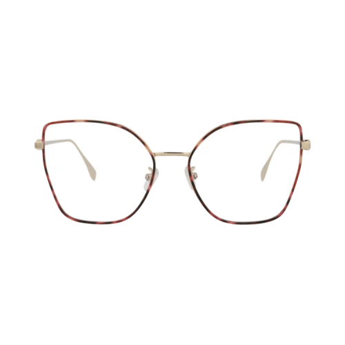 Fendi Cat Eye-Frame Metal Optical Frames Gold Gold Transparent (FE50012U-56-032)