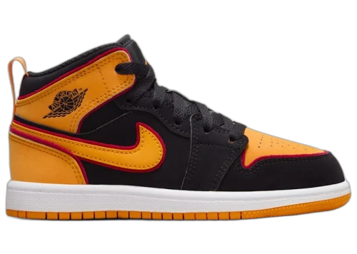 Jordan 1 Mid SE Black Vivid Orange (PS)