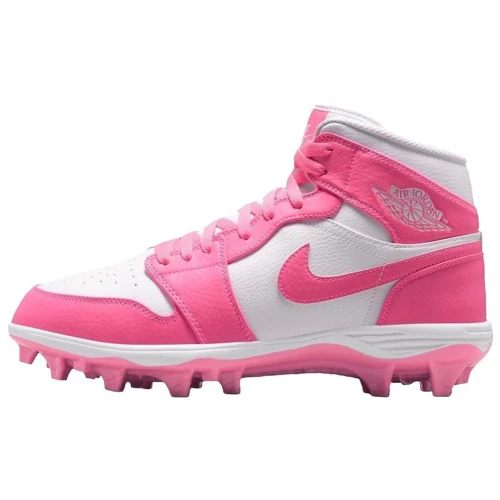 Jordan 1 Mid TD Cleat Digital Pink White