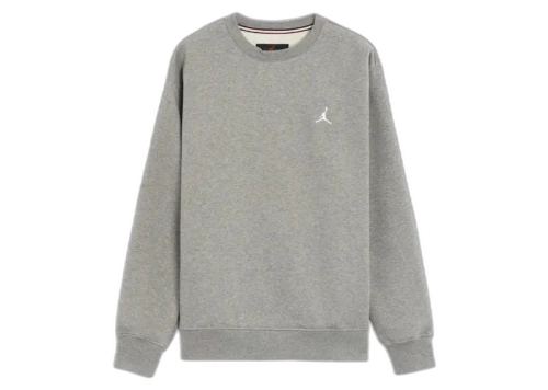 Jordan Essentials Fleece Crew Neck Pullover Sweatshirt Grey