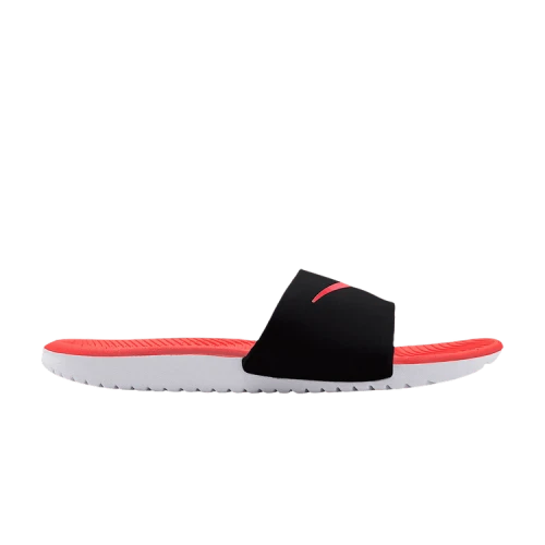 Nike Kawa Slide Black White Bright Crimson (GS)
