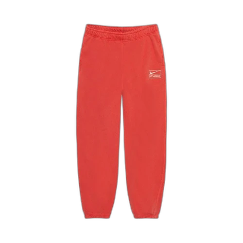 Stussy x Nike Pigment Dyed Fleece Pant 'Habanero Red'