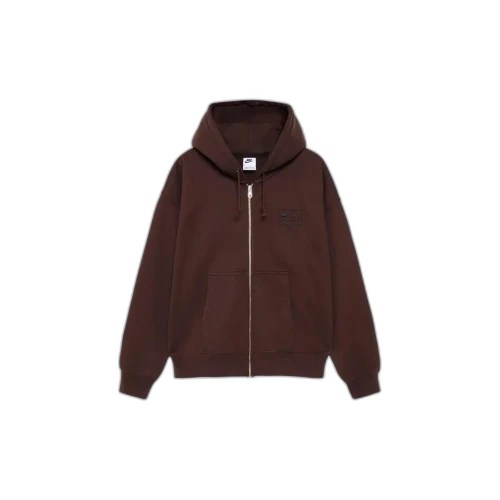Stussy x Nike Stone Washed Fleece Zip Hoodie Dark Cinder