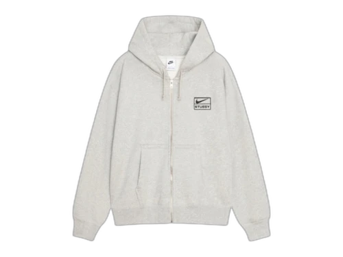 Stussy x Nike Fleece Zip Hoodie (FW25) Grey Heather (FW25)