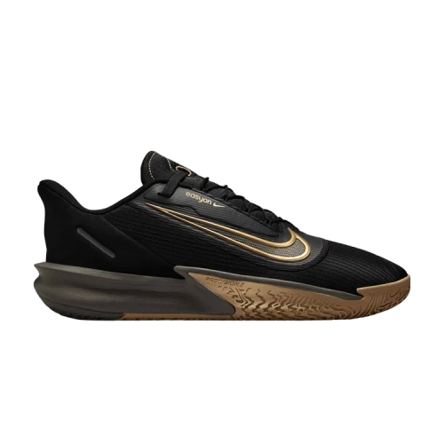 Nike Precision 7 EasyOn Black Parachute Beige Smoke Grey Metallic Gold