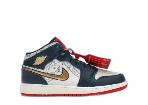 Jordan 1 Mid SE Take Flight Gold Swoosh (GS)