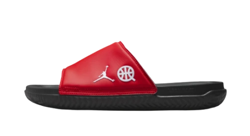 Jordan Play Slide Quai 54 University Red Black Classic Green White