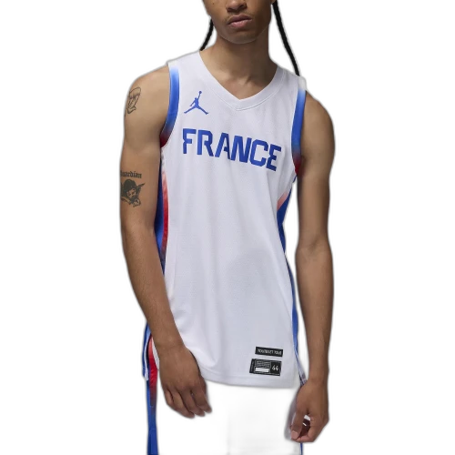 Air Jordan France Limited Home Basketball Jersey 'White Hyper Royal'