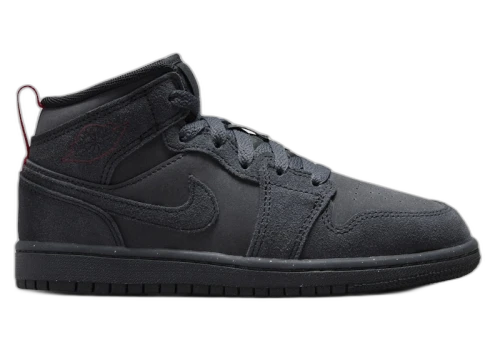 Jordan 1 Mid SE Craft Dark Smoke Grey Varsity Red Black (PS)