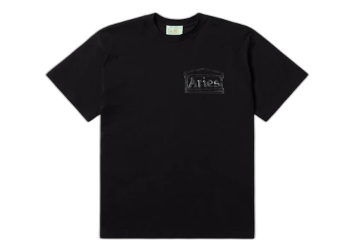 Aries Temple SS Tee Black (FW22)
