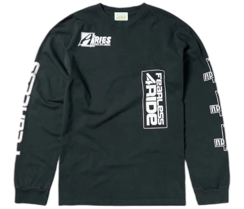 Aries Fearless Moto Longsleeved T-shirt Black
