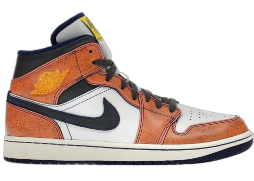 Jordan 1 Mid SE Summit White Crimson Bliss Deep Royal Blue Iron Grey