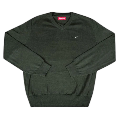 Supreme V Neck Sweater 'Green'