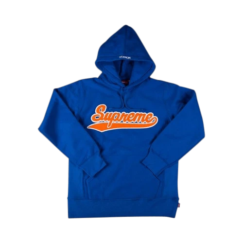 Supreme Chenille Script Hooded Sweatshirt 'Royal Blue'