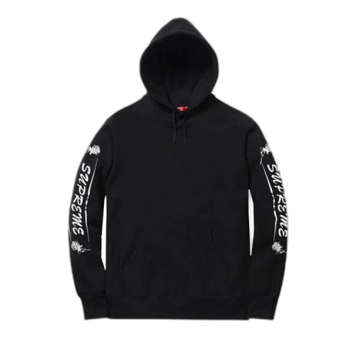 Supreme Rose Hoodie 'Black'