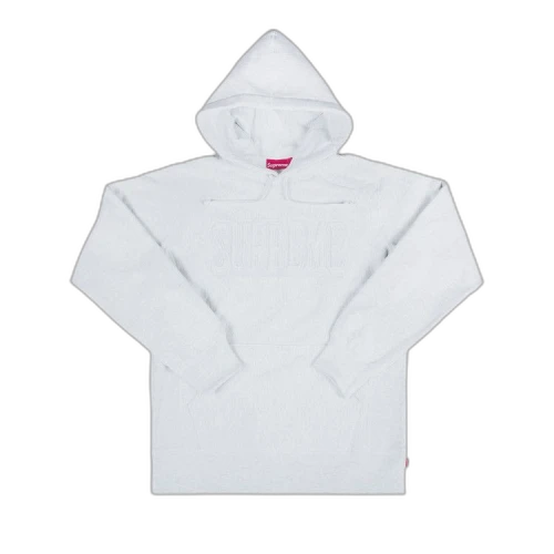 Supreme Embroidered Outline Hooded Sweatshirt 'Grey'